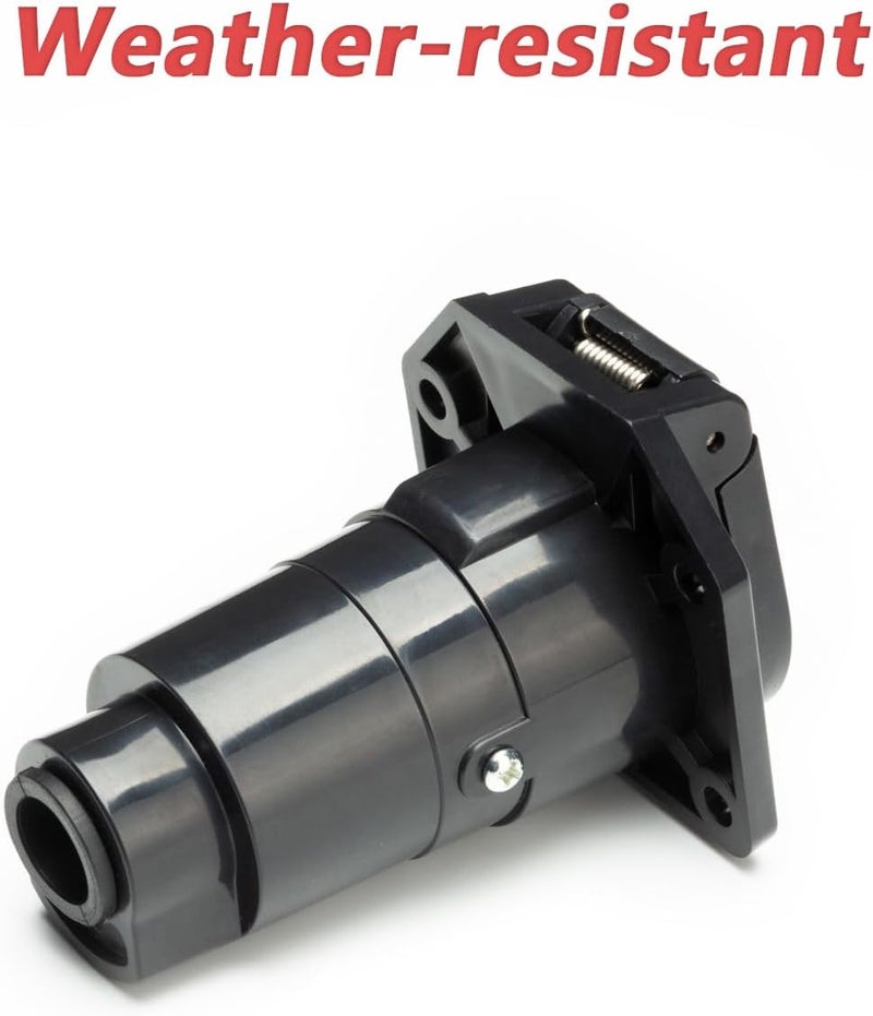 TrailesHom 7 Pin RV Trailer Socket,RV Blade 7-Way Replacement Trailer Socket Plug,Vehicle Side Female-End Socket for Rvs and Towing Plug - Image 2
